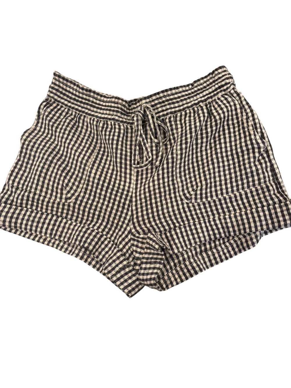 Urban Outfitters Black and White Gingham Drawstring Shorts Women’s Size M